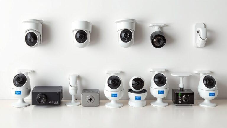 Bảng so sánh 7 camera mini giám sát giá rẻ tốt nhất 2026 với giá niêm yết và thông số kỹ thuật chi tiết trên nền trắng