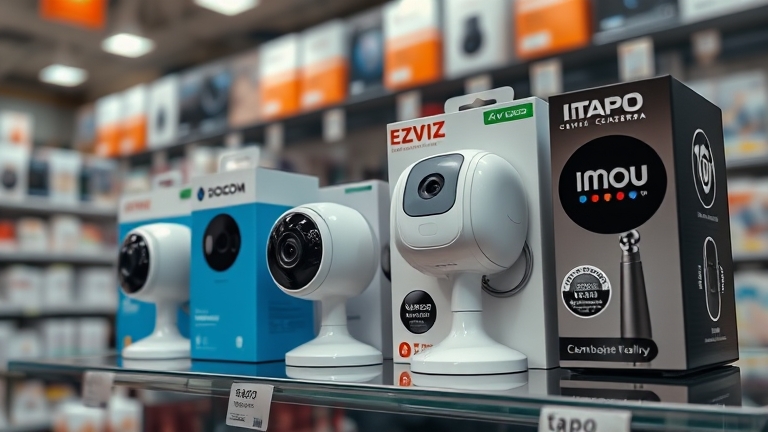So sánh bốn thương hiệu camera wifi 4G sim 360 độ hàng đầu: Doscom, EZVIZ, IMOU, Tapo
