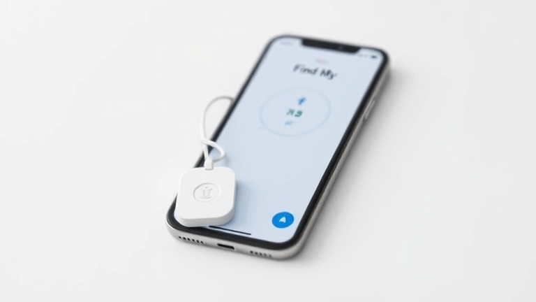 Thiết bị Airtag của Apple và ứng dụng Find My theo dõi vị trí hàng hóa trên điện thoại thông minh
