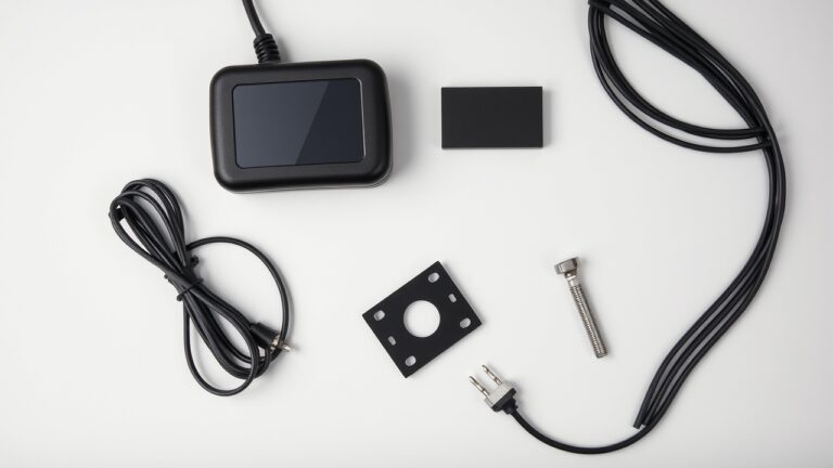 Thiết bị GPS tracker ô tô chuyên nghiệp kèm cáp điện, giá đỡ lắp đặt và dụng cụ cài đặt để lắp GPS ô tô đúng cách