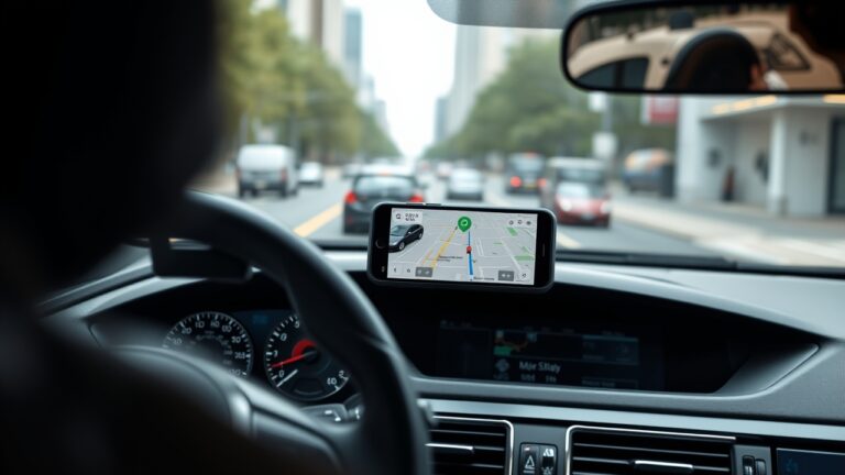 Bảng điều khiển GPS theo dõi xe hiển thị vị trí thực thời, phần mềm quản lý fleet trên điện thoại, GPS lắp trên táp lô xe ô tô