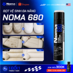 Bình xịt tẩy rửa nội thất ô tô NOMA 680 trước sau so sánh