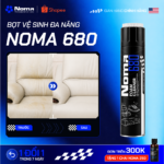 Bọt vệ sinh Noma680 làm sạch ghế da ô tô hiệu quả trước và sau