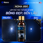 Hiệu quả phủ tinh thể NOMA 880 trước và sau - sơn bóng mịn, chống bám nước