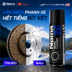 Trước và sau khi sử dụng dung dịch vệ sinh phanh đĩa NOMA 350