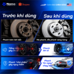 Trước và sau sử dụng - phanh bẩn kêu rít trở thành êm ái, an toàn