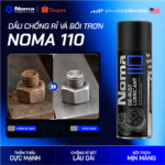 Dầu tẩy rỉ bôi trơn NOMA 110 trước và sau, bu lông rỉ sét được làm sạch