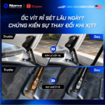 Tẩy rỉ sét bản lề cửa ô tô và ray ghế với Noma 110