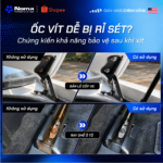 Bản lề cửa ô tô rỉ sét trước và sau khi dùng NOMA 110, vô cùng sạch bóng