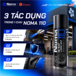 3 tác dụng chính trong 1 chai Noma 110: tẩy rỉ, bôi trơn, chống rỉ
