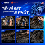 Quy trình 5 bước tẩy rỉ sét nhanh chóng với Noma 110