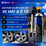 Noma 998 xử lý nhanh trong 1 thao tác, vá và bơm lốp cùng lúc