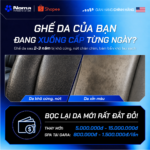 Ghế da ô tô sau 2-3 năm xuống cấp - khô cứng nứt nẻ, NOMA 686 giải pháp hiệu quả tiết kiệm chi phí