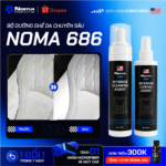 NOMA 686 bộ 2 bước vệ sinh dưỡng ghế da ô tô, tặng khăn microfiber khi mua