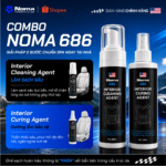 NOMA 686 Combo giải pháp 2 bước chuyên sâu làm sạch dưỡng ẩm ghế da ô tô