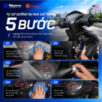 5 bước sử dụng NOMA 230 - làm sạch, lắc, xịt, dàn, khô