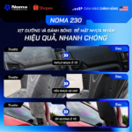 So sánh trước sau xịt dưỡng NOMA 230 - taplo, yếm, ốp gương nhựa