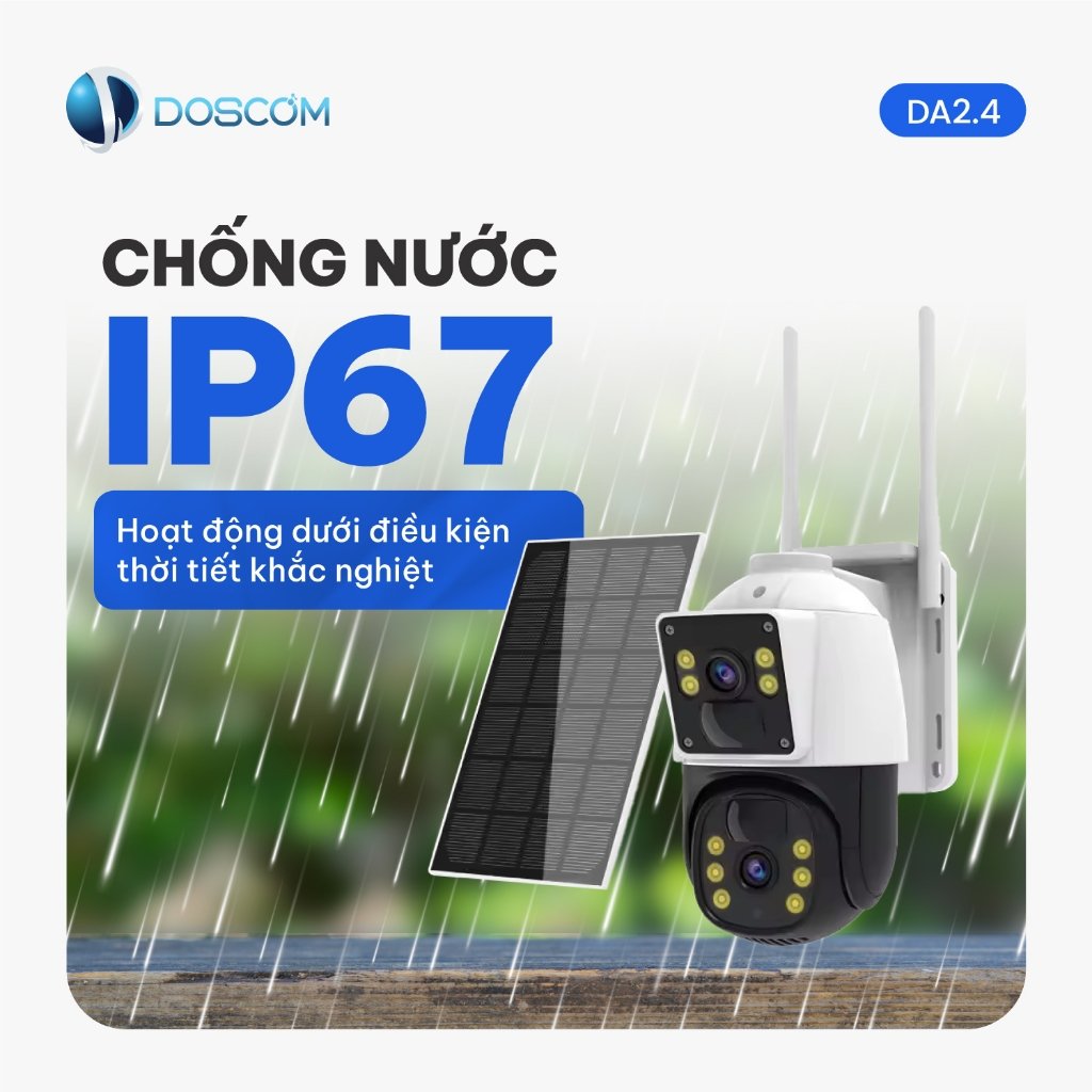 Chống nước IP67 camera 4G năng lượng mặt trời DA2.4