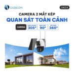 Camera 2 mắt kép quan sát toàn cảnh 360 độ