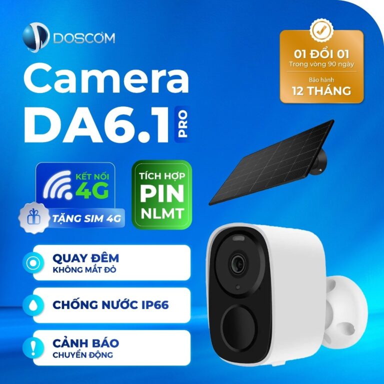 camera 4G ngoài trời pin năng lượng mặt trời — Camera 4G ngoài trời pin năng lượng mặt trời DA6.1 DOSCOM