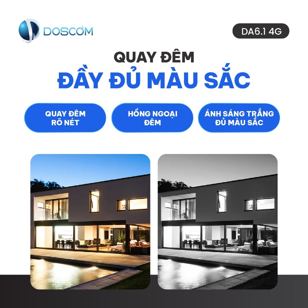 Quay đêm không mắt đỏ camera ngoài trời DA6.1