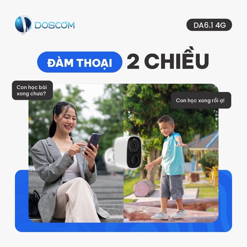 Đàm thoại 2 chiều camera DA6.1 qua điện thoại
