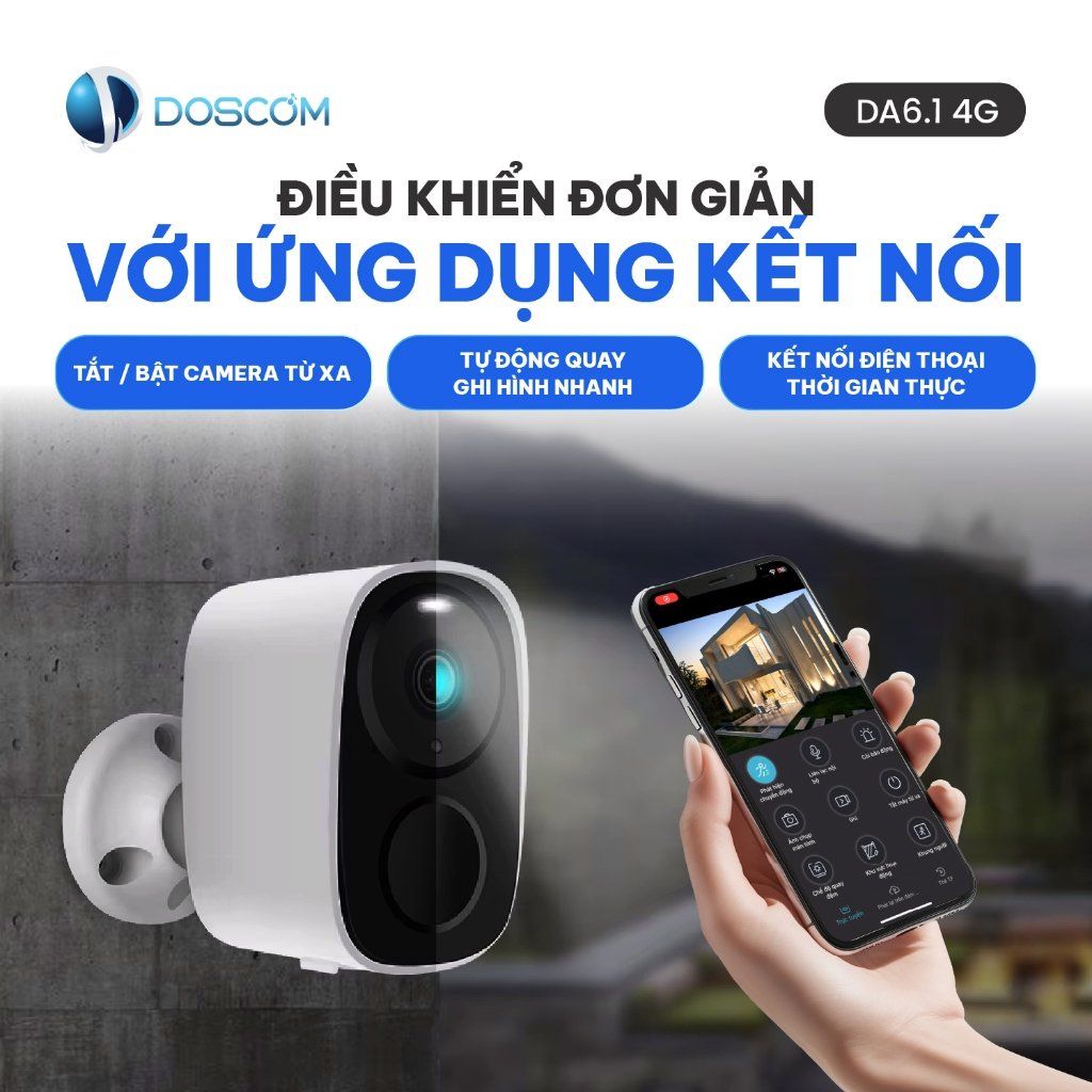 Ứng dụng điều khiển camera DA6.1 từ xa qua điện thoại