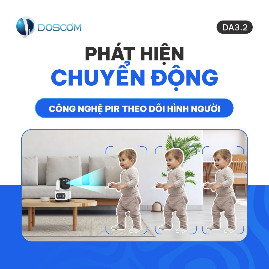 Camera DA3.2 phát hiện chuyển động PIR theo hình người