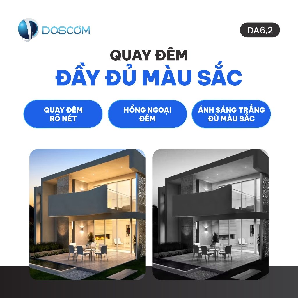Quay đêm đầy đủ màu sắc camera DA6.2 ban ngày ban đêm
