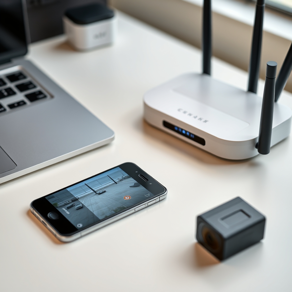 Hình ảnh minh hoạ camera quan sát từ xa kết nối qua WiFi, điều khiển từ ứng dụng trên điện thoại