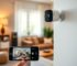 Camera quan sát từ xa WiFi lắp đặt trong nhà, kết nối với điện thoại thông minh, giám sát phòng khách từ xa