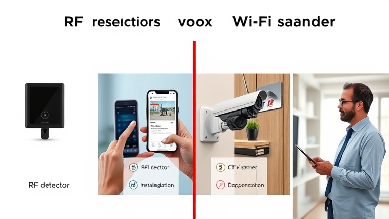 So sánh hiệu quả các giải pháp phát hiện camera ẩn: máy dò sóng, dò WiFi, camera an ninh, tư vấn chuyên gia