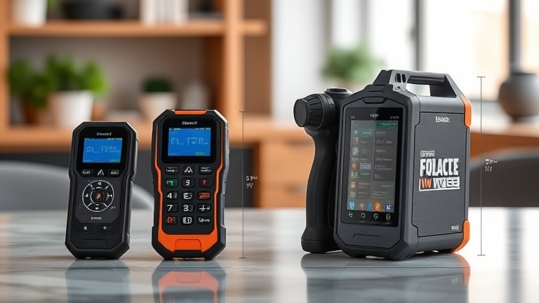 So sánh kích thước và tính năng giữa máy dò camera ẩn D1 và máy dò sóng chuyên nghiệp D5 của Doscom
