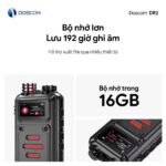 Bộ nhớ 16GB và lưu trữ 192 giờ ghi âm của máy DR2