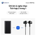 Máy ghi âm DR4 Plus hỗ trợ định dạng MP3 WAV, kết nối USB và tai nghe 3.5mm