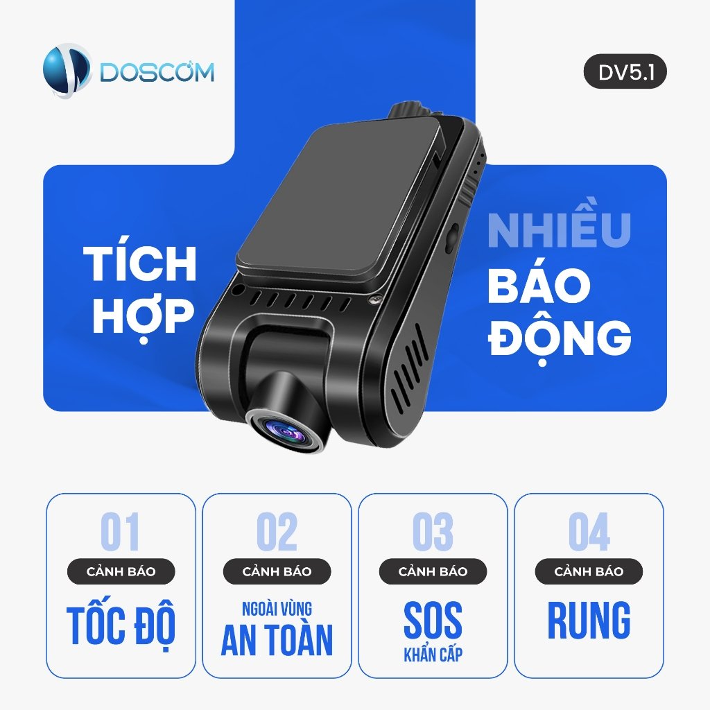 Tích hợp nhiều báo động: tốc độ, ngoài vùng an toàn, SOS, rung