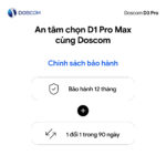 Chính sách bảo hành máy dò Doscom: bảo hành 12 tháng, 1 đổi 1 trong 90 ngày