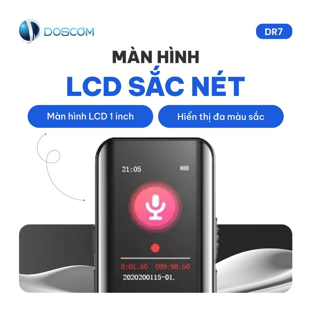 Màn hình LCD 1 inch sắc nét với hiển thị đa màu sắc