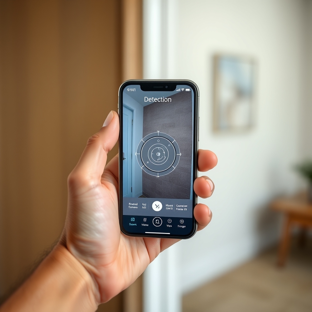Sử dụng ứng dụng smartphone để phát hiện camera lén qua hồng ngoại, quét phòng nghi vấn