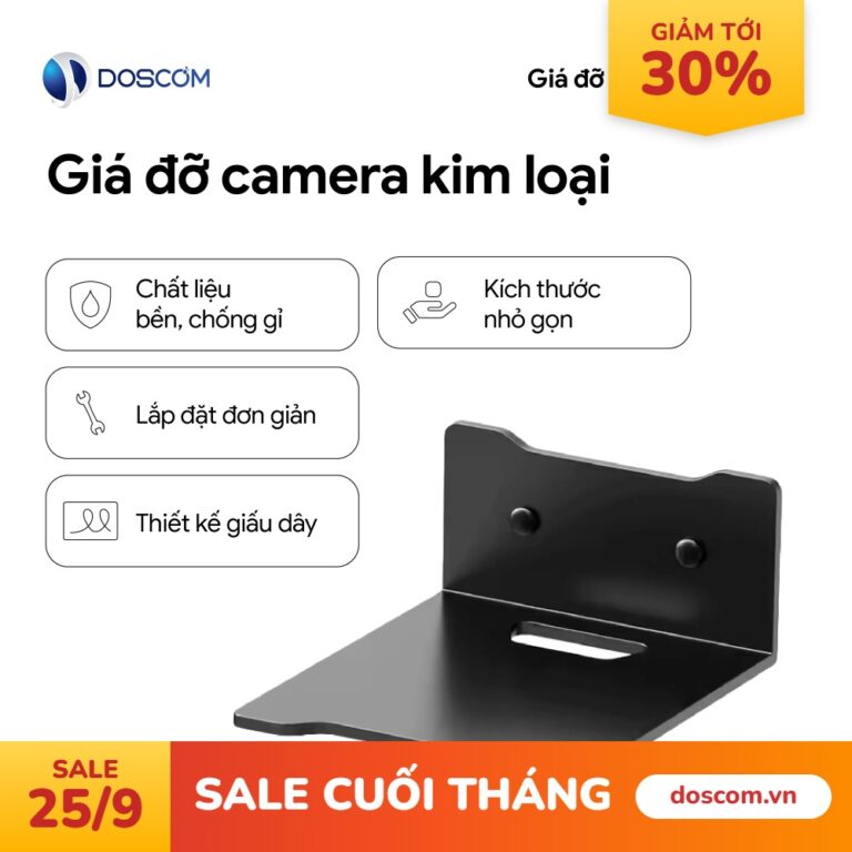 Giá đỡ camera giám sát bằng thép Carbon không gỉ, treo tường đa năng Doscom