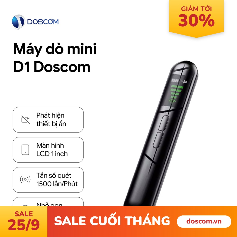 THIẾT BỊ DÒ D1 DOSCOM - DÒ CHUYÊN DỤNG THIẾT BỊ GHI ÂM, MÁY NGHE LÉN, CAMERA ẨN, ...