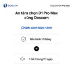 Chính sách bảo hành D1 Pro Max: 12 tháng sửa chữa, 90 ngày 1 đổi 1