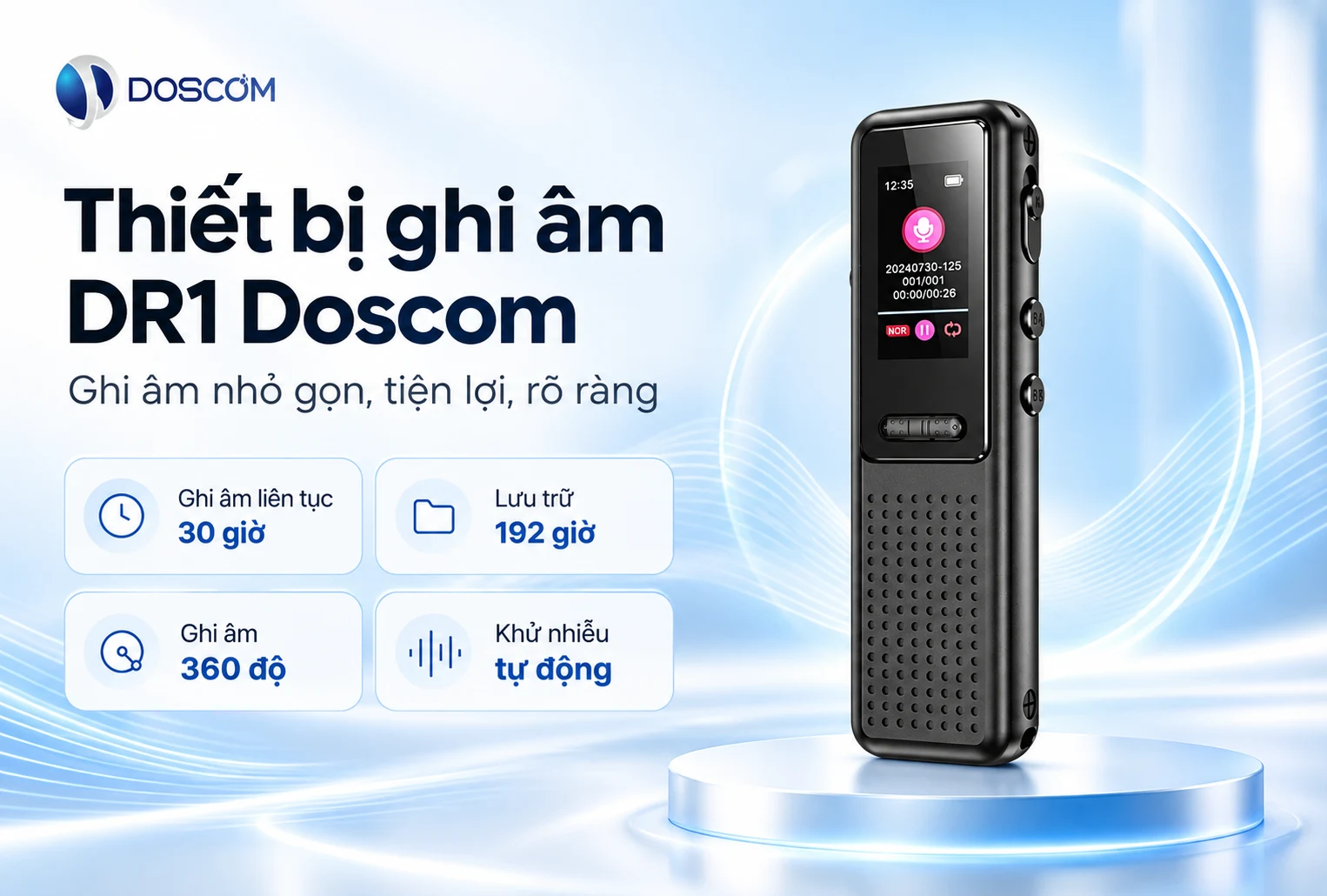 Thiết bị ghi âm DR1 Doscom