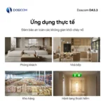 Ứng dụng camera DA3.3 phòng khách nhà bếp kho hàng