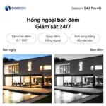 Camera 4G DA3 Pro DOSCOM - hồng ngoại ban đêm