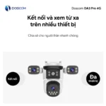 Camera 4G DA3 Pro DOSCOM - kết nối và xem từ xa trên nhiều thiết bị