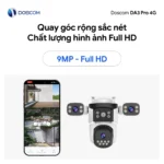 Camera 4G DA3 Pro DOSCOM - độ phân giải 9MP Full HD