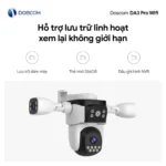 Camera Wifi DA3 Pro DOSCOM - lưu trữ đám mây, thẻ nhớ 256GB, đầu ghi NVR