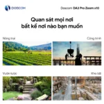 Camera Wifi DA3 Pro Zoom x10 DOSCOM - quan sát nông trại, công trình, vườn tược, kho bãi