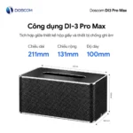Kích thước DI3 Pro Max: 211 x 131 x 100 mm